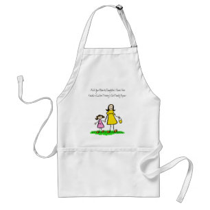 Mother and Daughter Custom Family Characters Apron