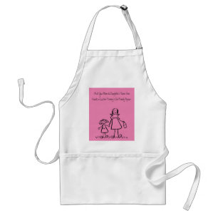 Mother and Daughter Custom Family Characters Apron