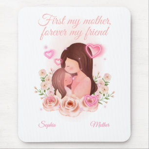 Mother and Daughter, Custom Names Mouse Pad