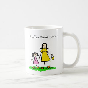 Mother and Daughter Family Characters Mug