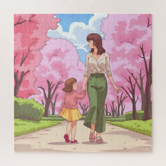Mother and Daughter Moment Jigsaw Puzzle