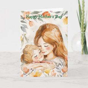 Mother and Daughter Mother's Day Holiday Card