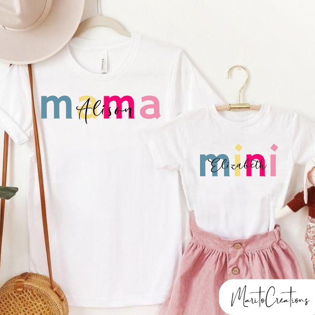 Mother and daughter mother's day t-shirt set (Creator Uploaded)