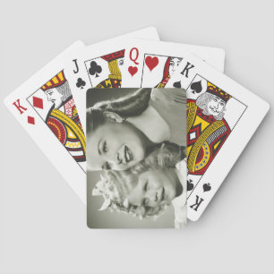 Mother and Daughter Playing Cards