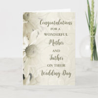 Mother and Father Wedding Day Congratulations