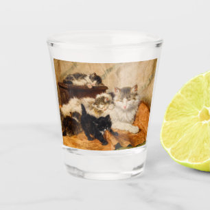 Mother and Her Kittens Shot Glass