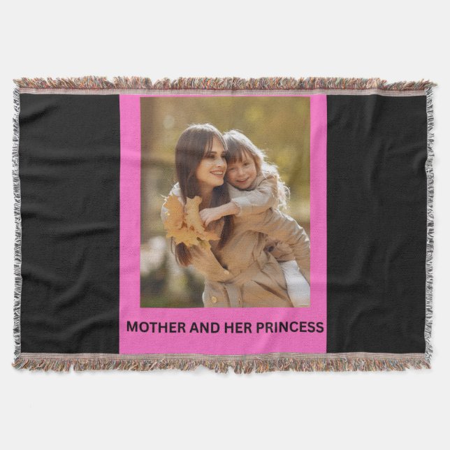 MOTHER AND HER PRINCESS THROW BLANKET (Front)