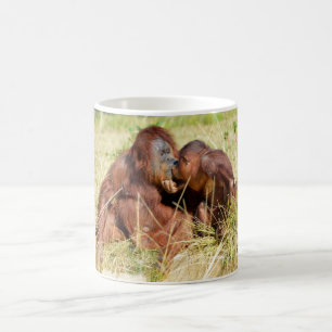 Mother and juvenile orangoutans (Pongo pygmaeus)   Coffee Mug