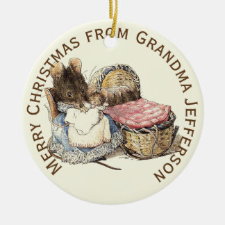 Mother and Newborn Child Personalised Ceramic Tree Decoration