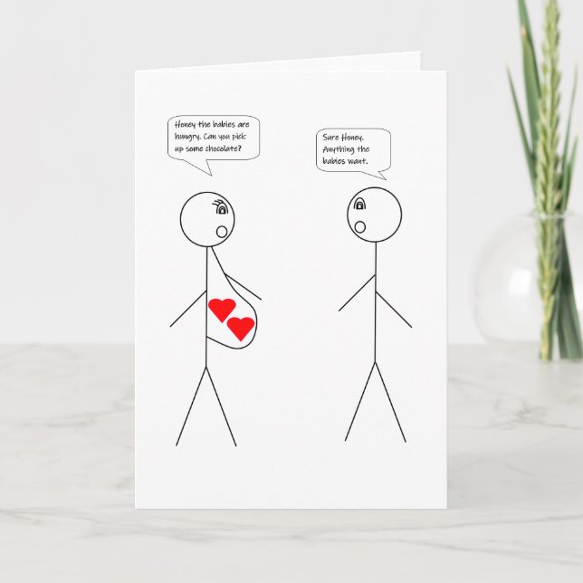 Mother and/or Father To Be (Twins) - Chocolate Card (Front)