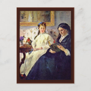Mother And Sister Of The Artist By Morisot Berthe Postcard