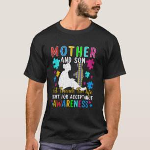 Mother and Son Best Friends for Life Autism Awaren T-Shirt
