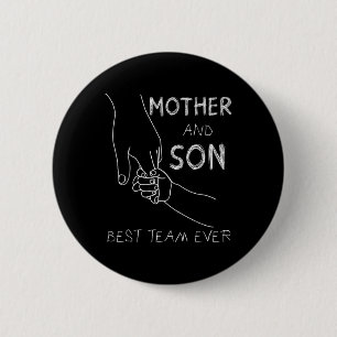 Mother And Son Best Team Ever Family Matching Moth 6 Cm Round Badge