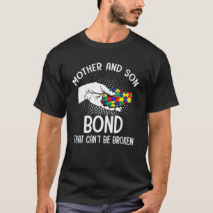 Mother And Son Bond That Can't Be Broken Autism Aw T-Shirt