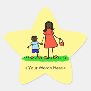 Mother and Son Family Character Custom Mum Sticker