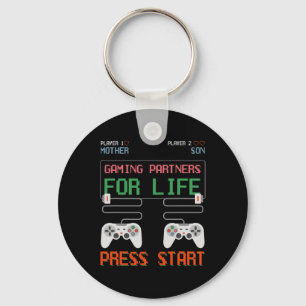 Mother And Son Gaming Partners For Life Video Game Key Ring