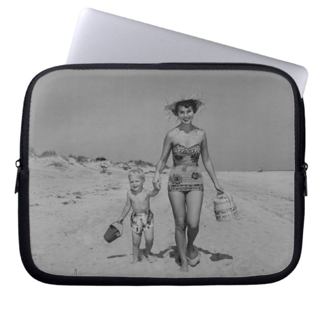 Mother and Son Laptop Sleeve (Front)
