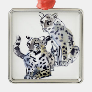 Mother and Son Metal Tree Decoration