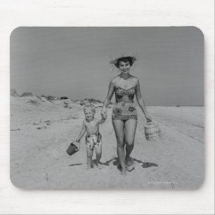 Mother and Son Mouse Pad