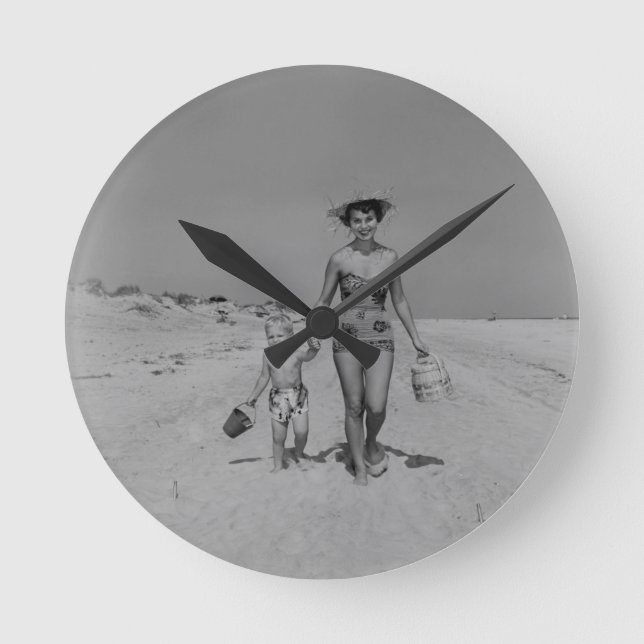 Mother and Son Round Clock (Front)