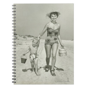 Mother and Son Walking Notebook