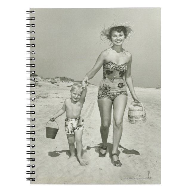 Mother and Son Walking Notebook (Front)
