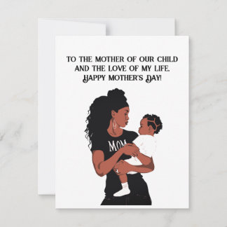 Mother and Wife Mother's Day Card