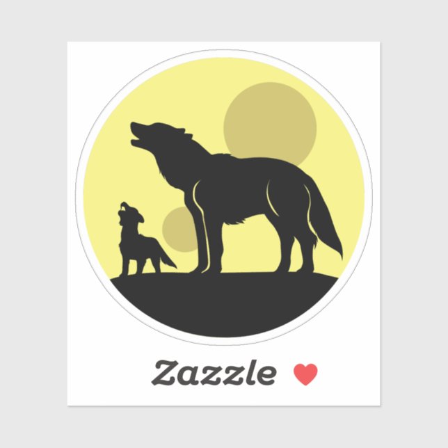 Mother and Wolf Pup (Sheet)