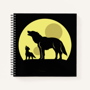 Mother and Wolf Pup Notebook