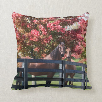 Mother and young horse cushion