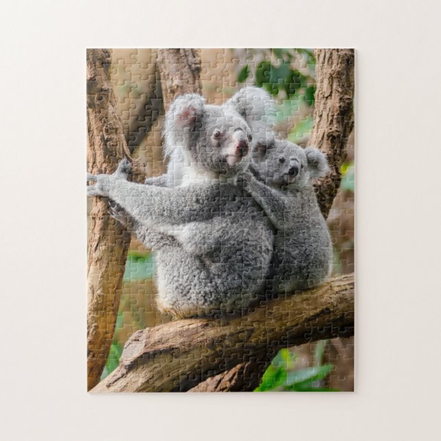 Mother andBaby Animal Koala BearPhotography Animal Jigsaw Puzzle (Vertical)