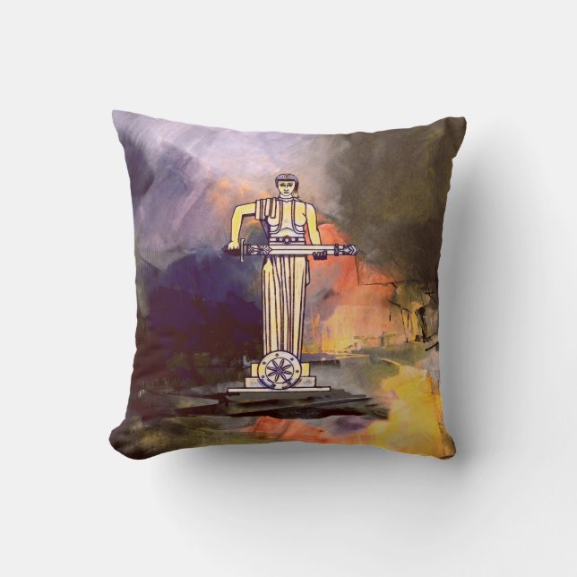 Mother Armenia Artwork Throw Pillow (Front)