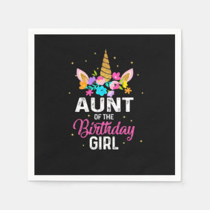 Mother Art Aunt Of The Birthday Girl Birthday Napkin