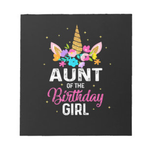Mother Art Aunt Of The Birthday Girl Birthday Notepad