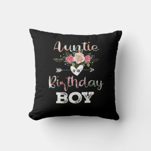 Mother Art Auntie Of A Birthday Boy Cushion