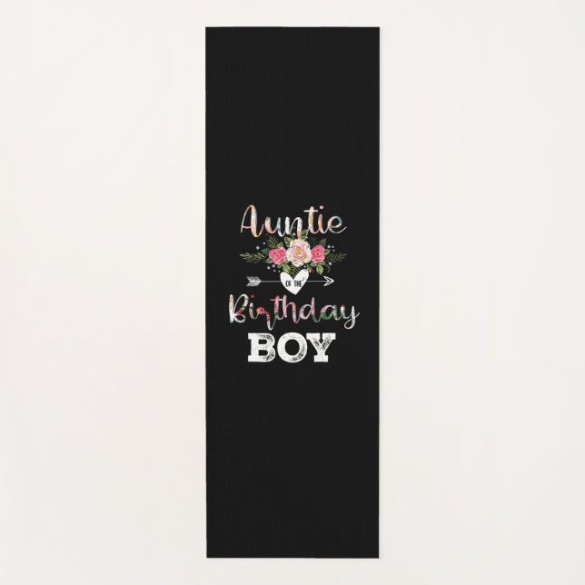 Mother Art Auntie Of A Birthday Boy Yoga Mat (Front)