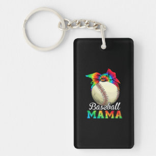 Mother Art Baseball Mama Birthday Key Ring