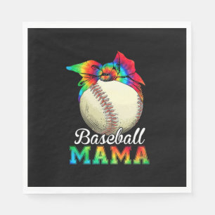 Mother Art Baseball Mama Birthday Napkin