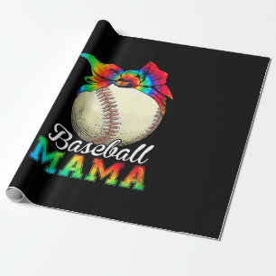Mother Art Baseball Mama Birthday Wrapping Paper