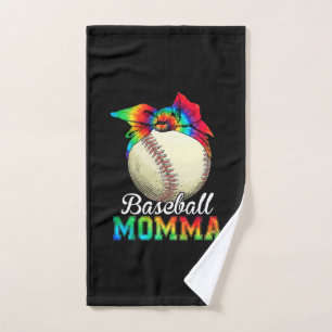 Mother Art Baseball Momma Birthday Hand Towel