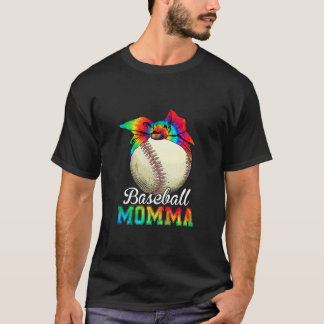 Mother Art Baseball Momma Birthday T-Shirt