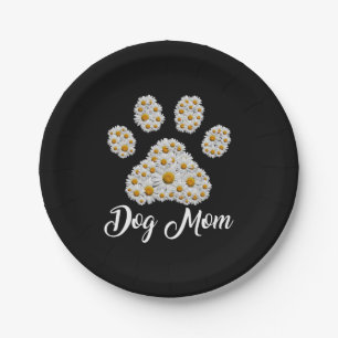 Mother Art Best Dog Mom Ever Birthday Paper Plate