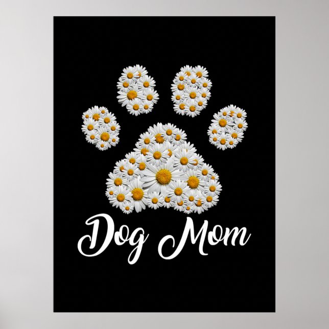 Mother Art Best Dog Mom Ever Birthday Poster (Front)