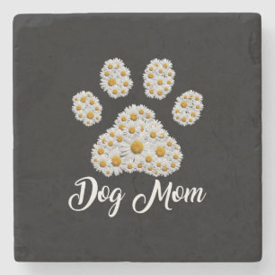 Mother Art Best Dog Mom Ever Birthday Stone Coaster