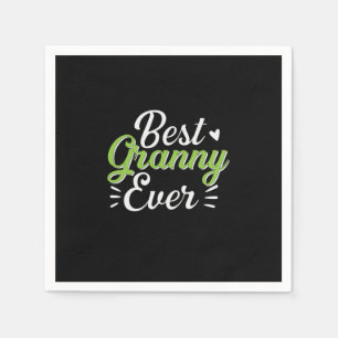 Mother Art Best Granny Ever Napkin