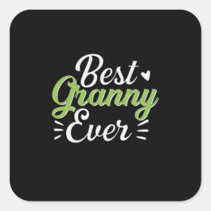 Mother Art Best Granny Ever Square Sticker
