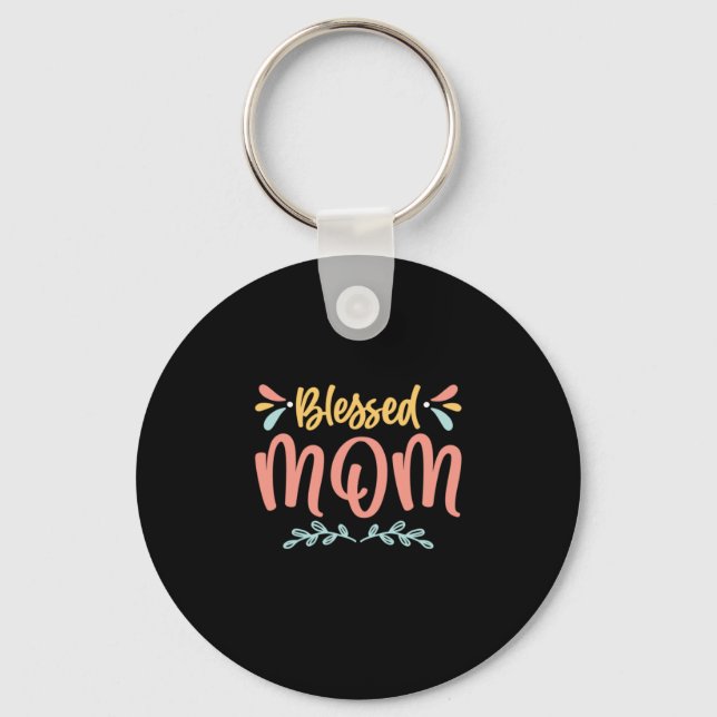 Mother Art Blessed Mum Key Ring (Front)