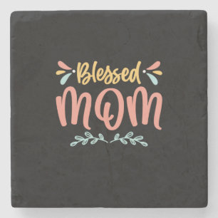 Mother Art Blessed Mum Stone Coaster