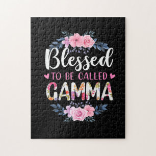 Mother Art Blessed To Be Called Gamma Birthday Jigsaw Puzzle