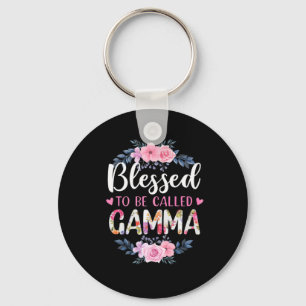Mother Art Blessed To Be Called Gamma Birthday Key Ring